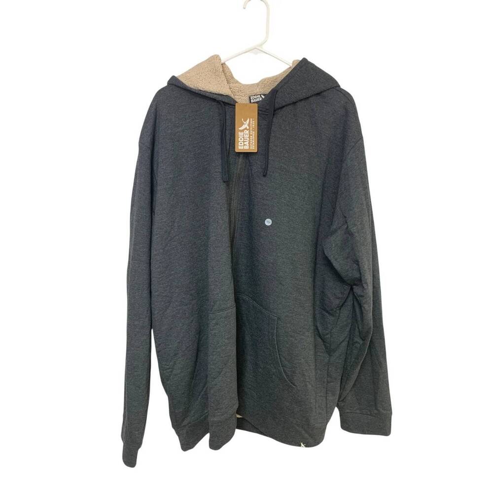 NEW EDDIE BAUER men's full zip high pile fleece sherpa jacket - big and tall in